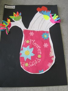 Grade 3 Fabric Vase Collage 